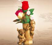 郭靖与黄蓉花瓶