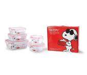 史努比微波保鲜盒五件套
