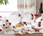 琪花瑶草38头瓷碗套装